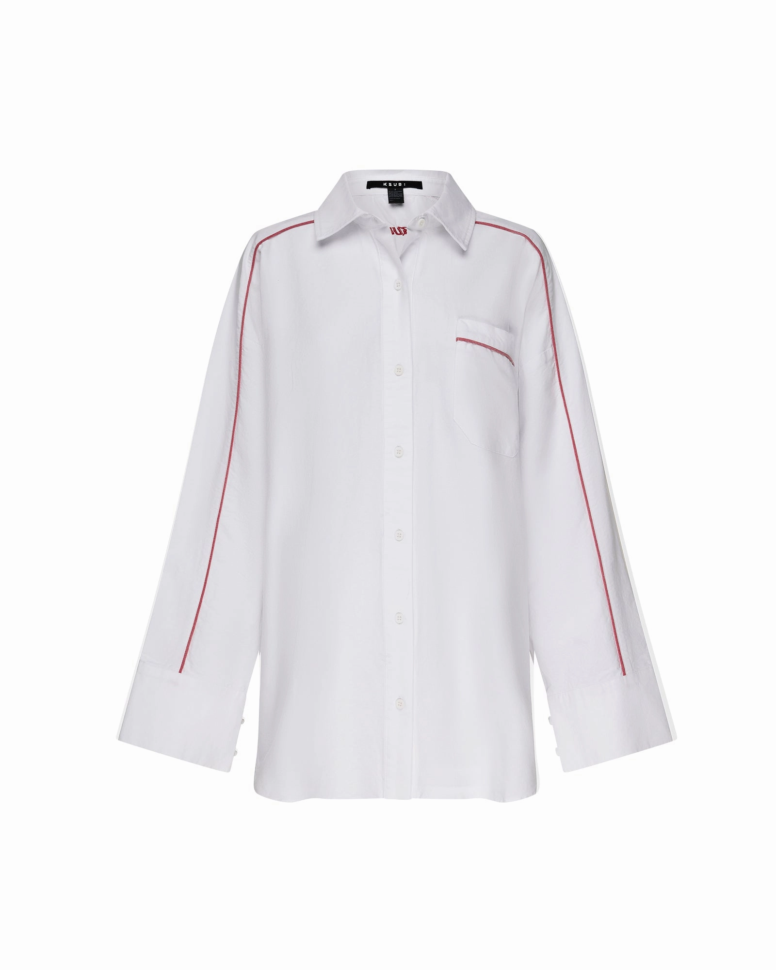 STINGER ASTRA LS SHIRT WHITE/RED