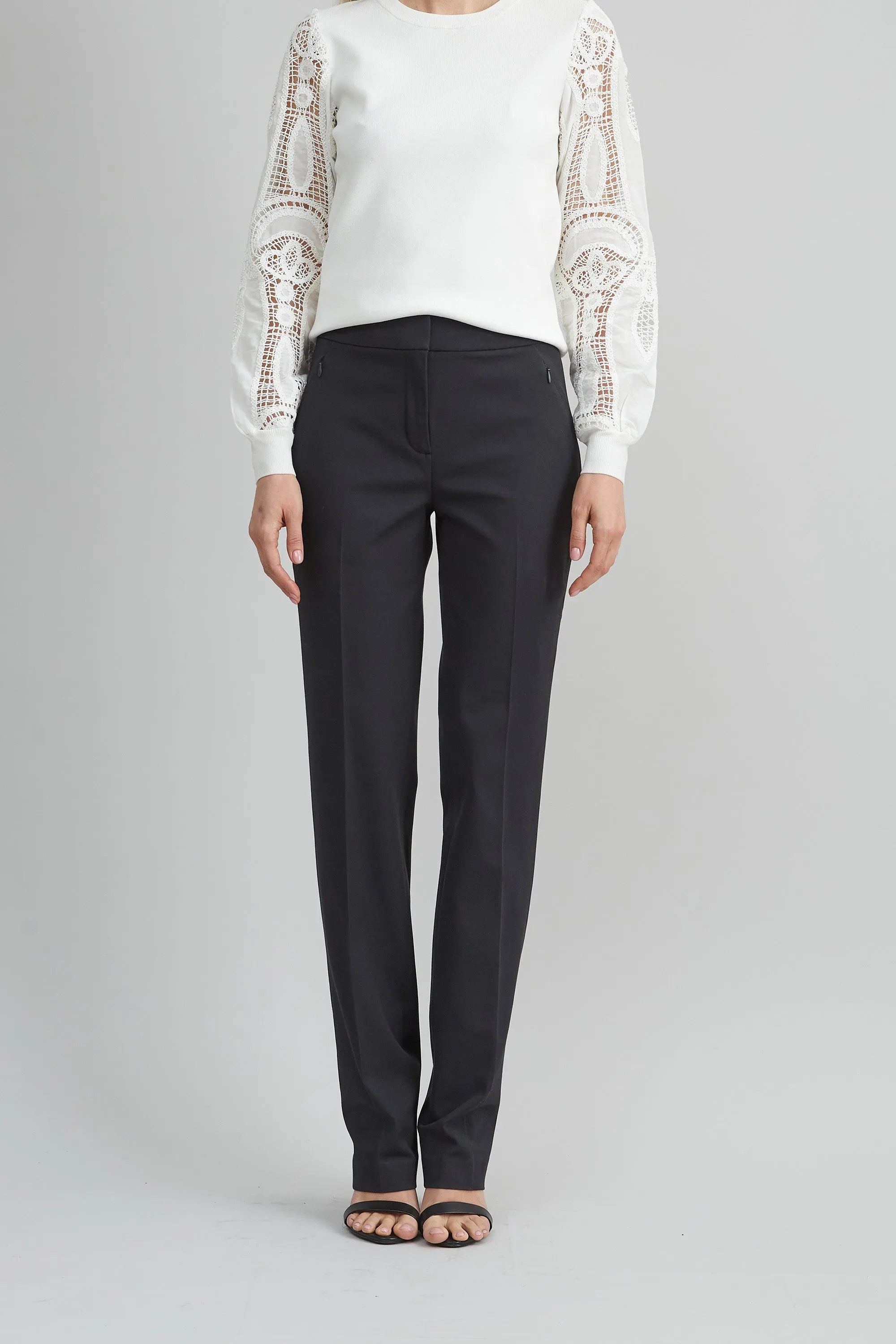 Straight Leg Stretch Cotton Pant