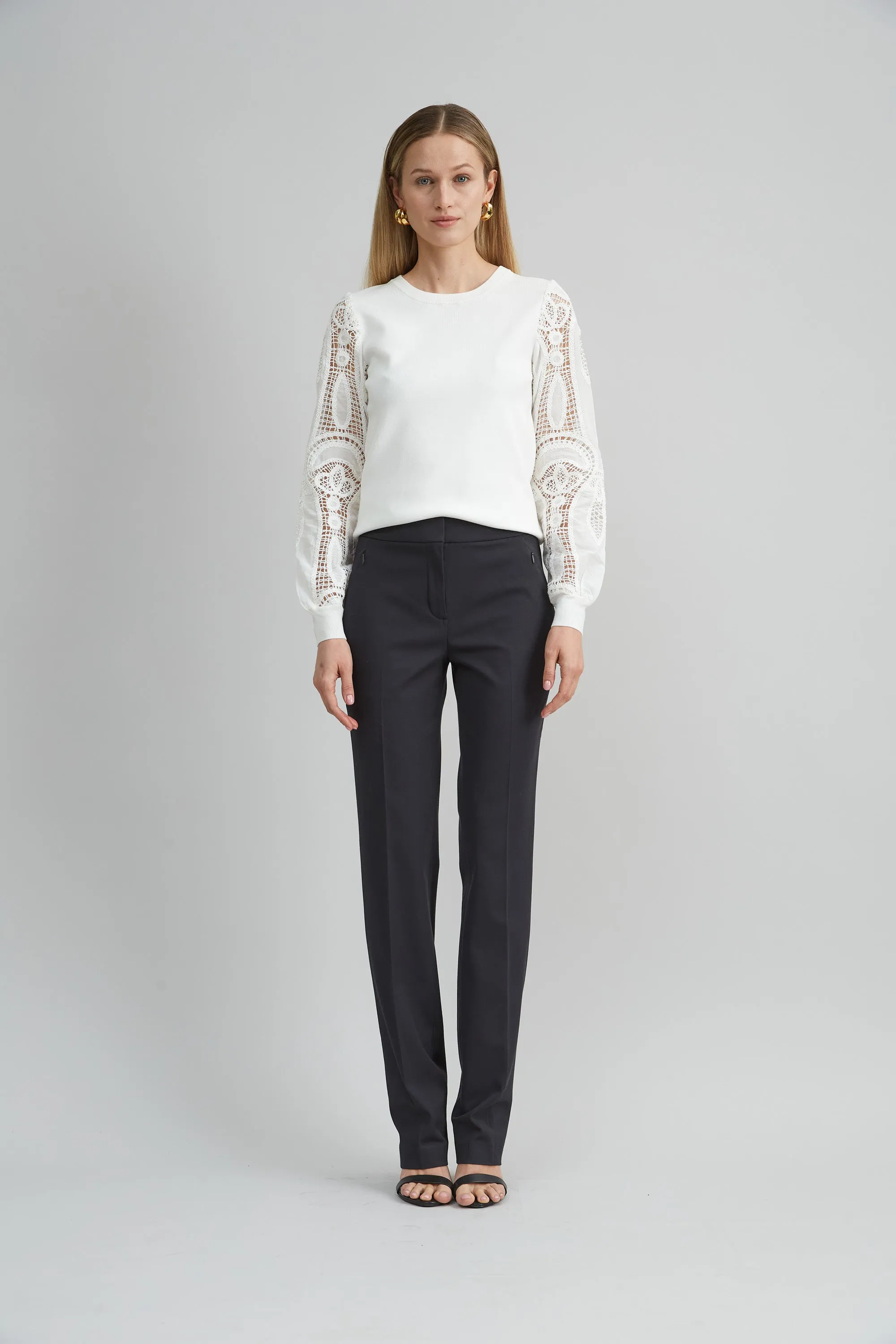 Straight Leg Stretch Cotton Pant