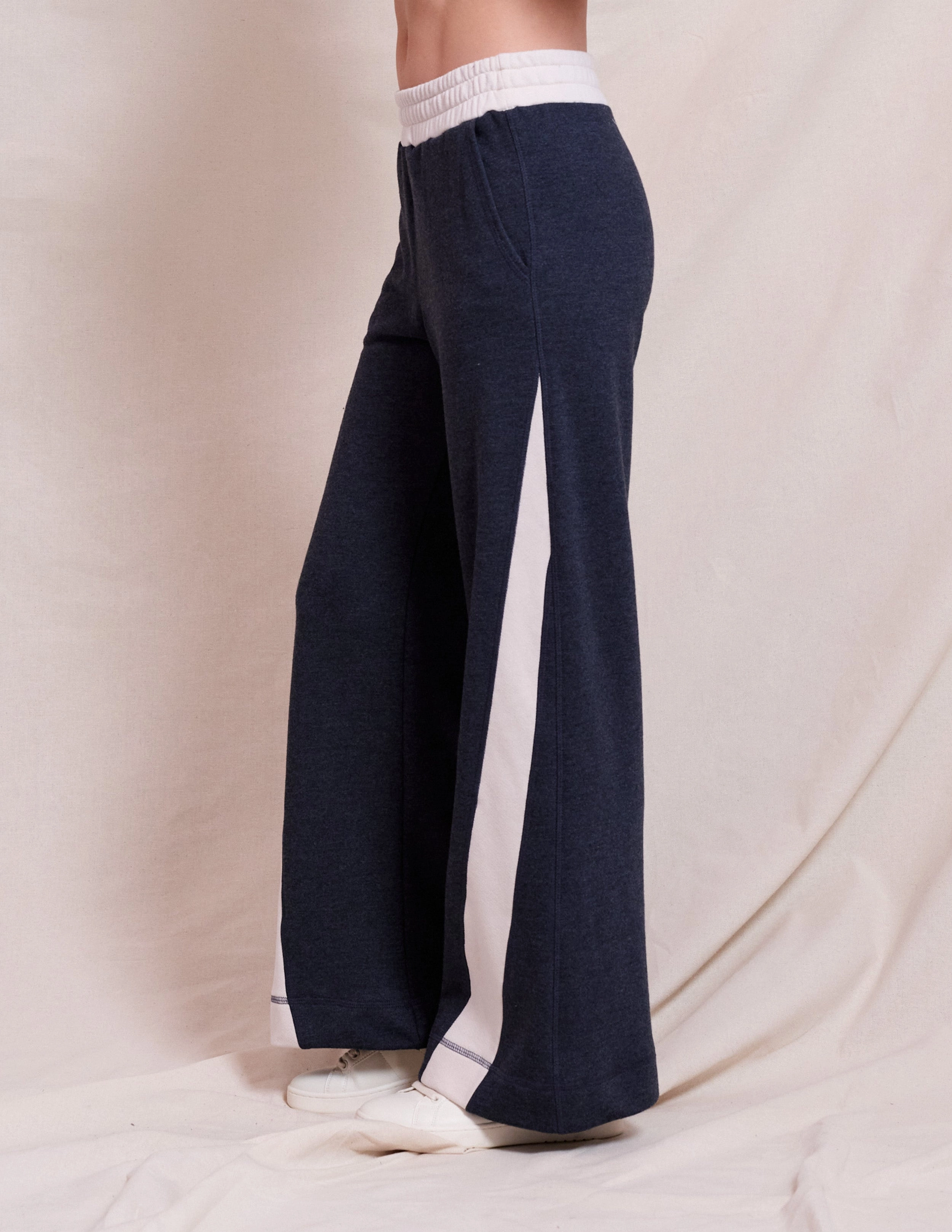 Sundry Color Blocked Pant in Deep Navy