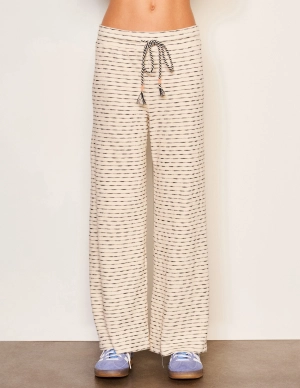 Sundry Lounge Wide Leg Pant in Oyster