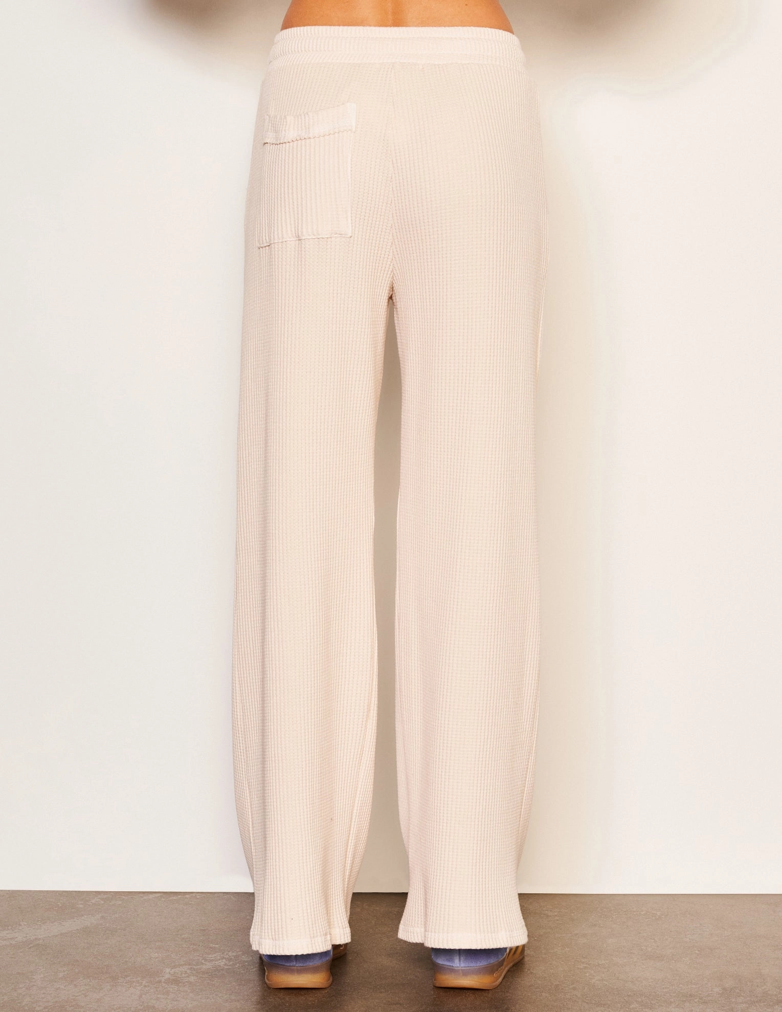 Sundry Thermal Wide Leg Pant in Oyster