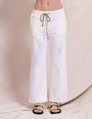 Sundry Tie Dye Pant in Optic White