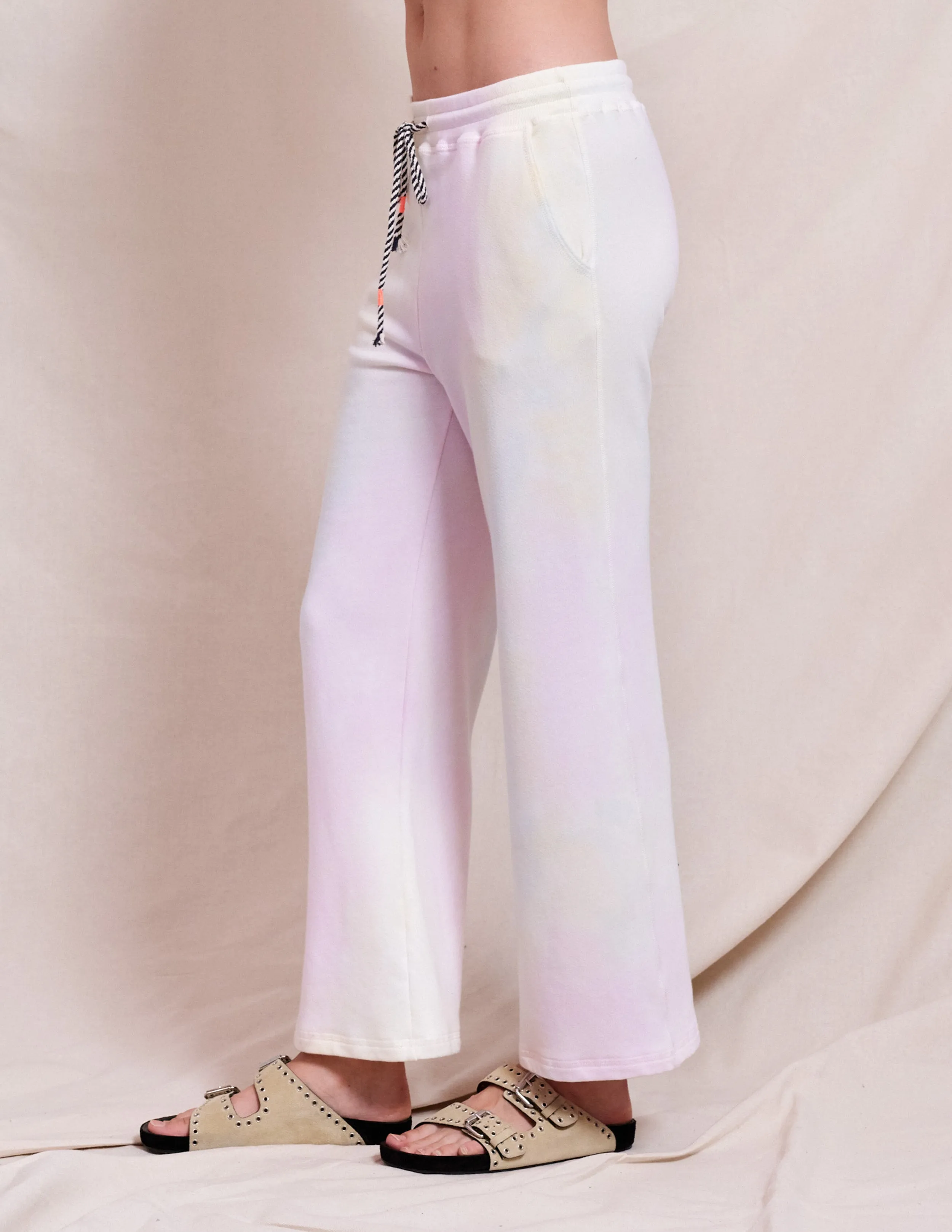 Sundry Tie Dye Pant in Optic White