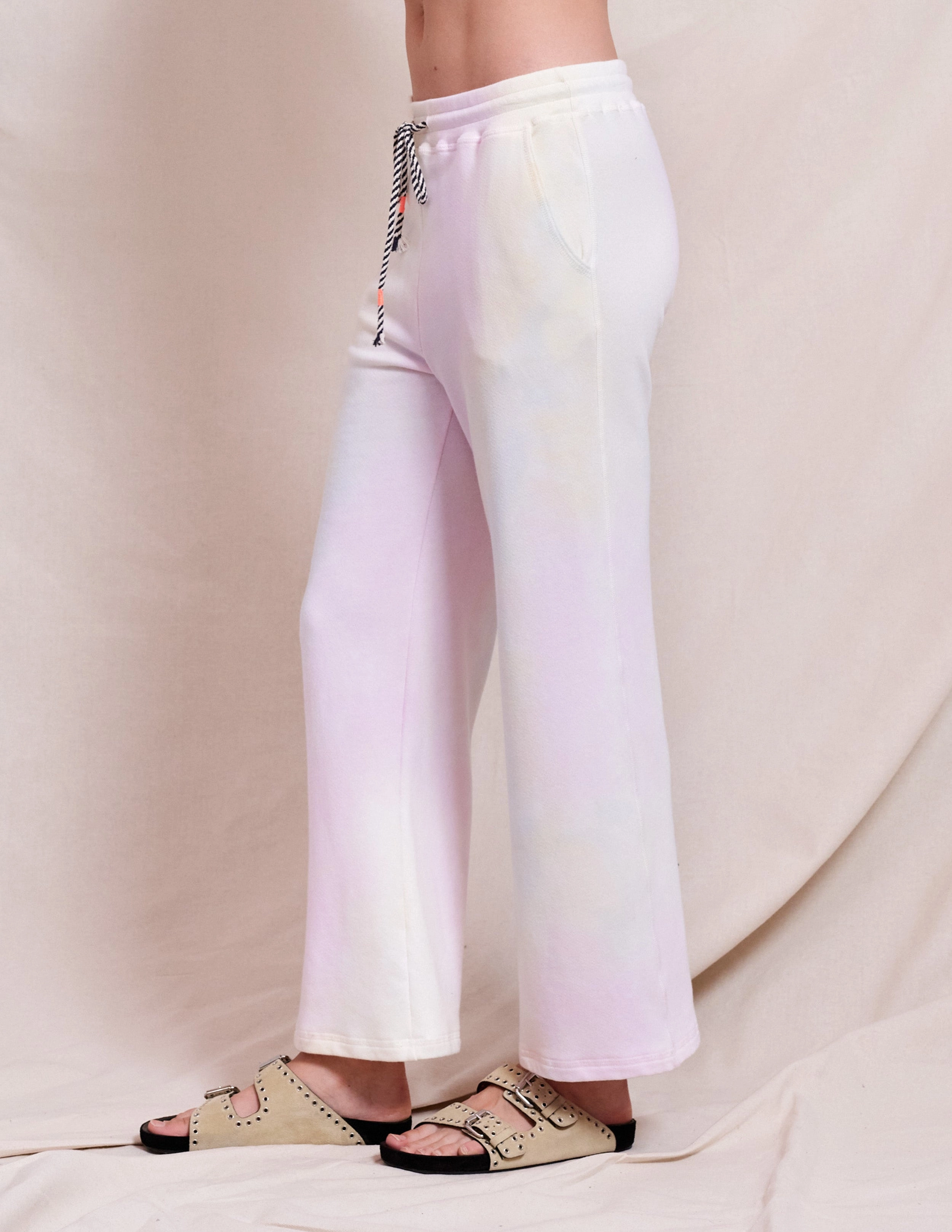Sundry Tie Dye Pant in Optic White