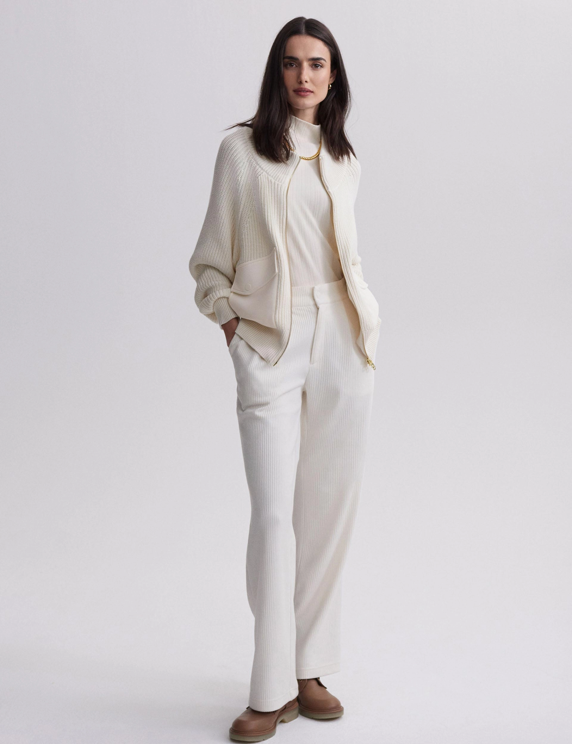 Tessa Knit Jacket - Egret