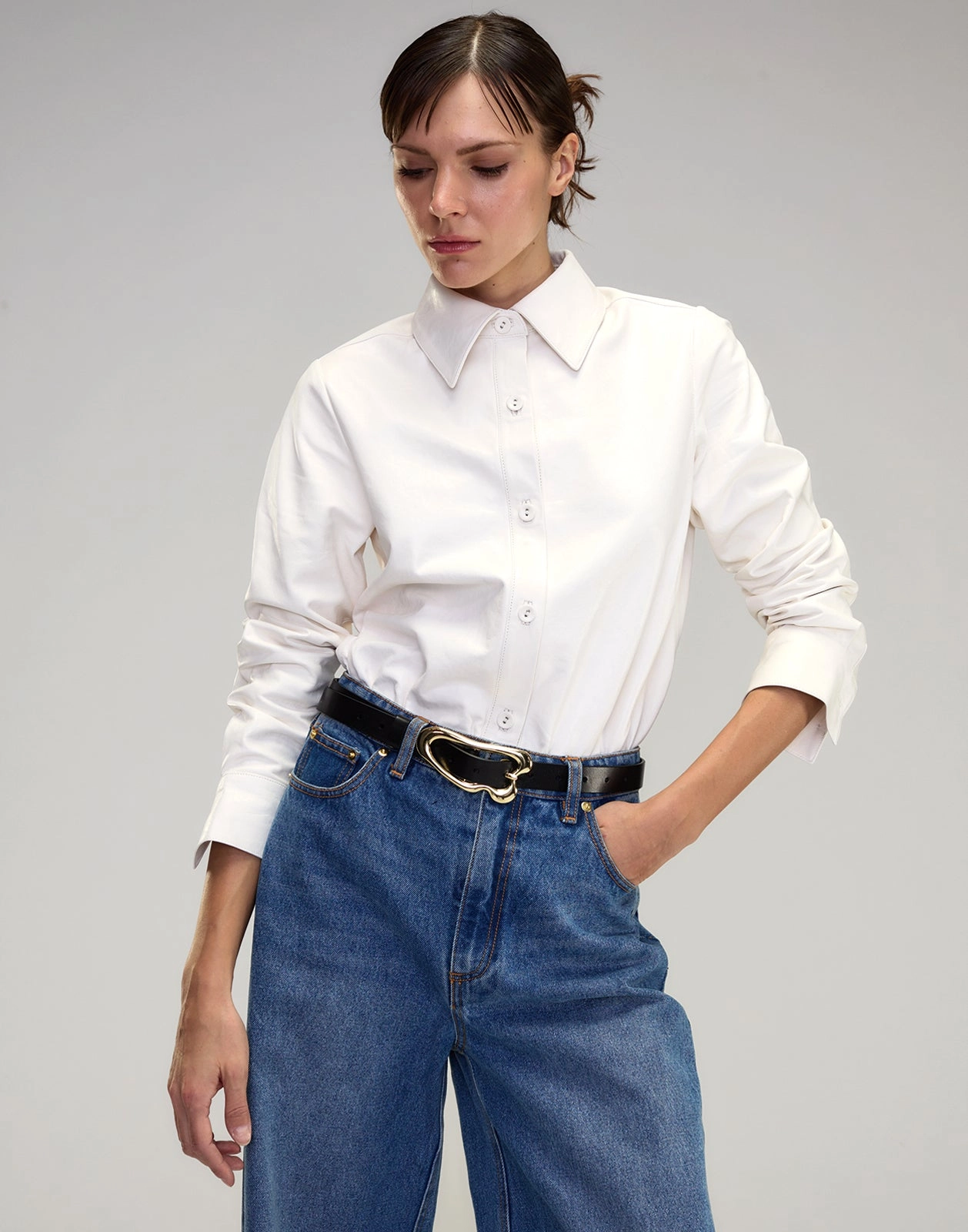 The London Leather Button Up Shirt