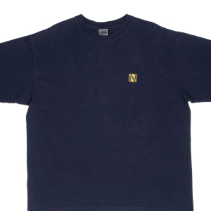 VINTAGE NAUTICA MARINE DENIM BLUE TEE SHIRT 1990S 2XL MADE IN USA