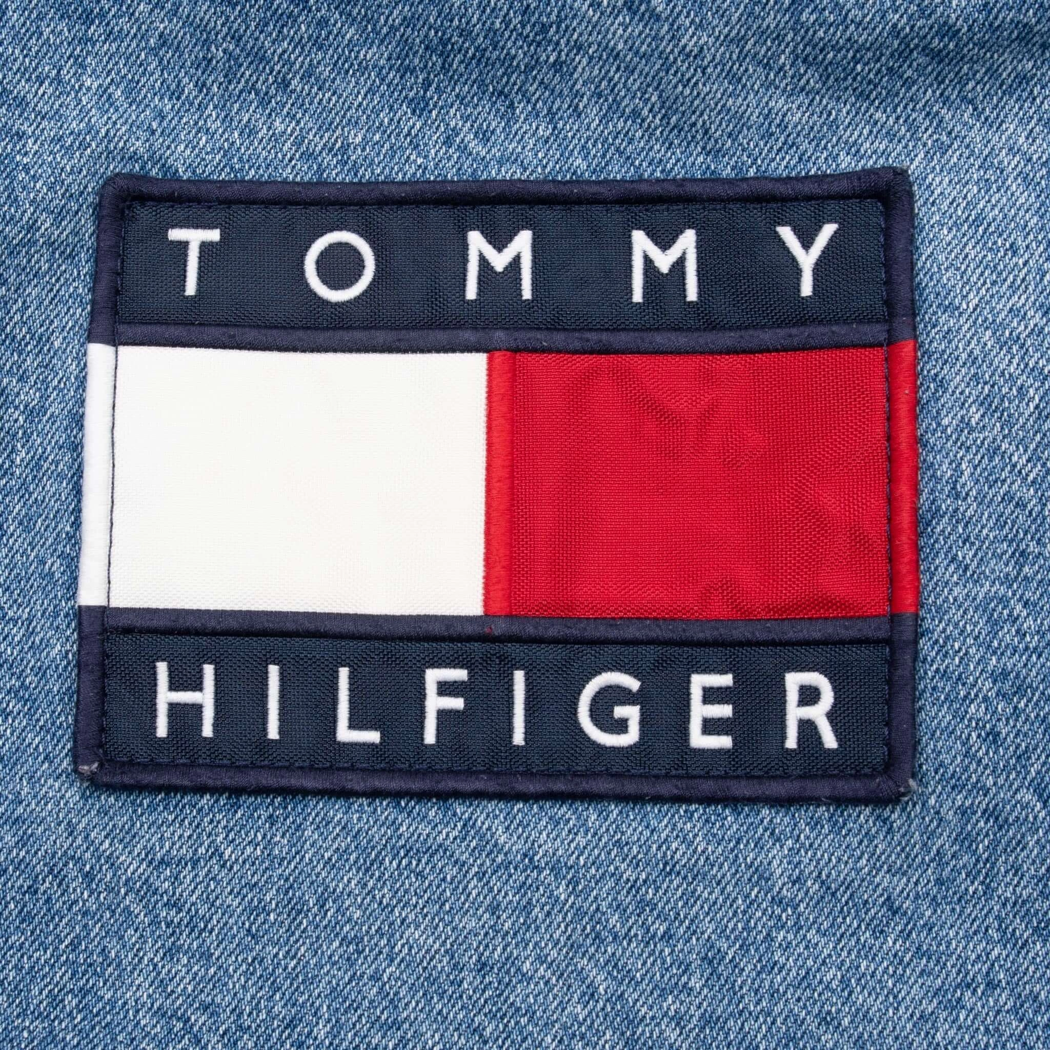 VINTAGE TOMMY HILFIGER BLUE DENIM JACKET 1990S WOMEN LARGE