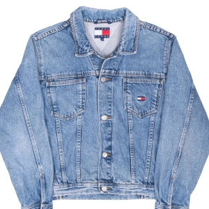 VINTAGE TOMMY HILFIGER BLUE DENIM JACKET 1990S WOMEN LARGE