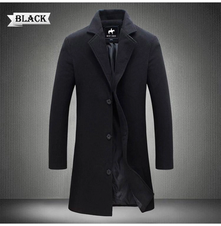 West Louis™ Business-Man Windproof Long Coat