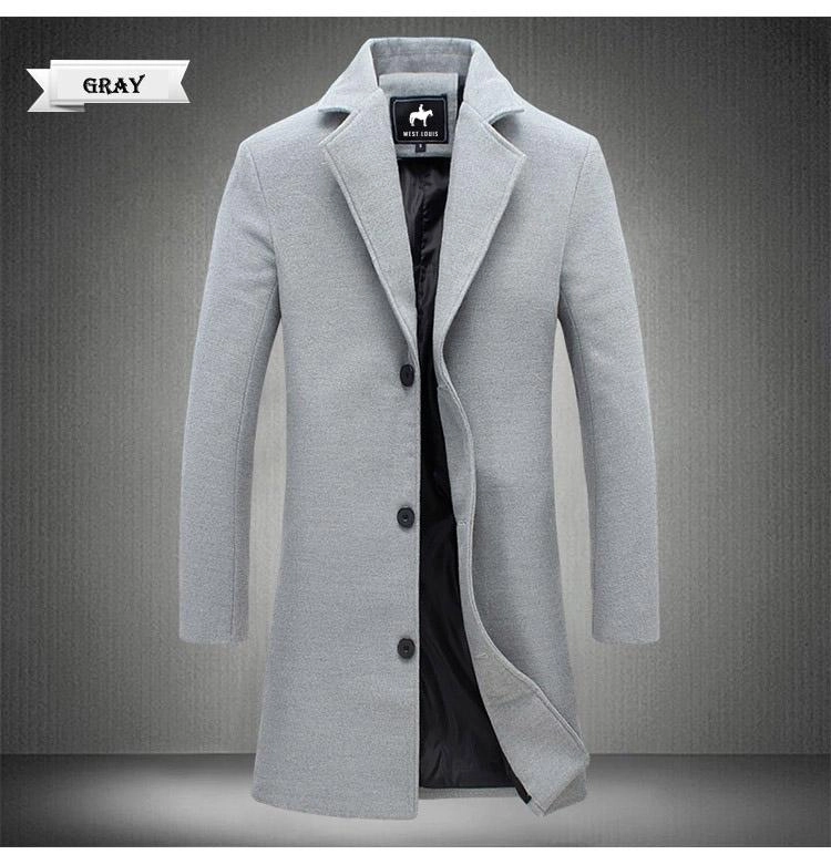 West Louis™ Business-Man Windproof Long Coat
