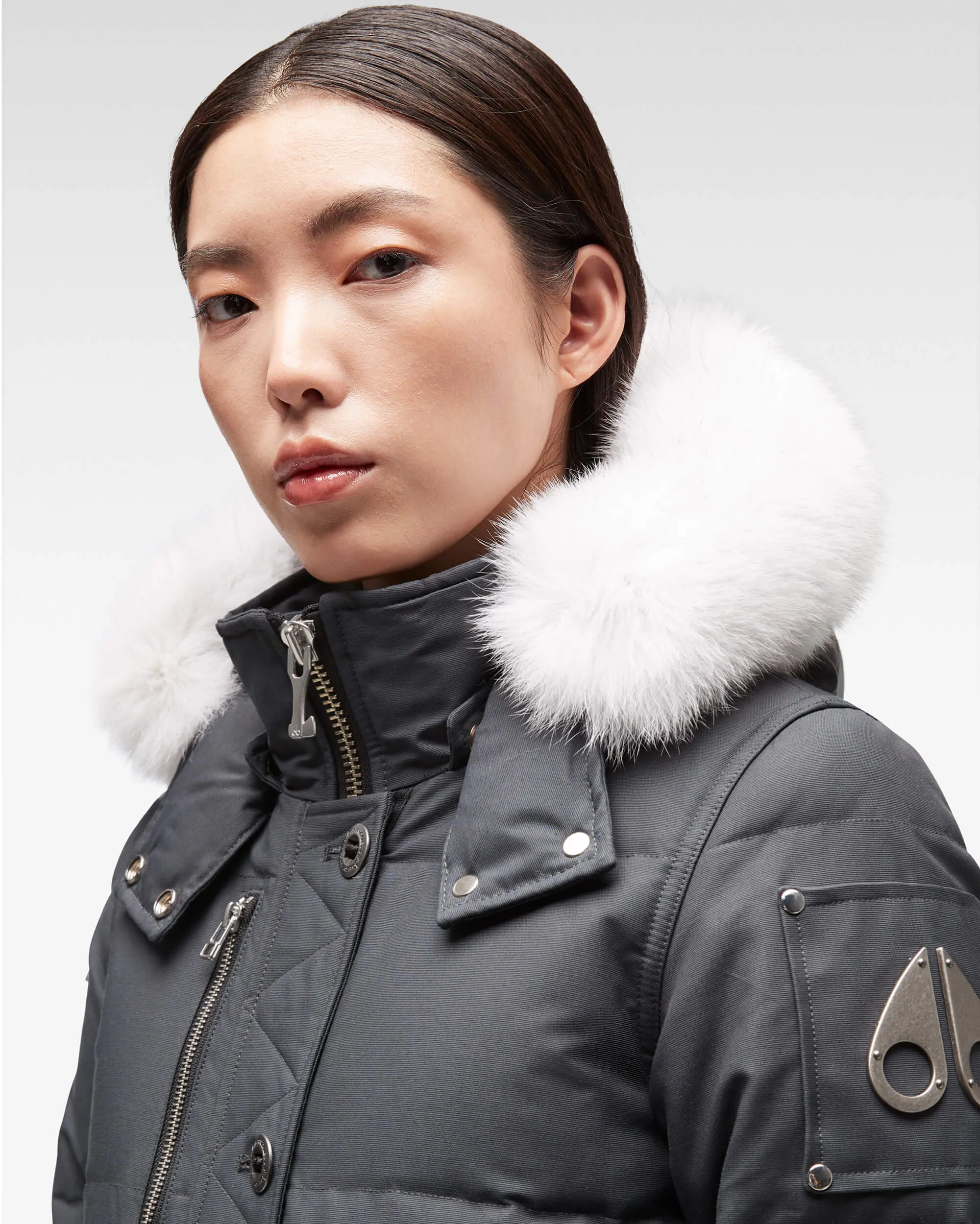 Women's Original 3q Fur Granite / Natural Fox Fur