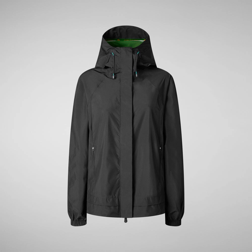 Women's Suki Hooded Rain Jacket In Black