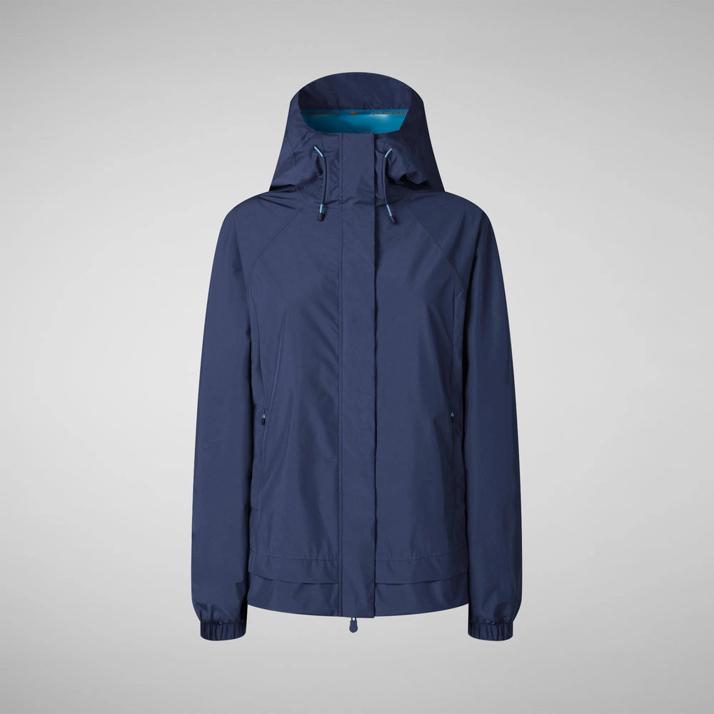 Women's Suki Hooded Rain Jacket In Navy Blue